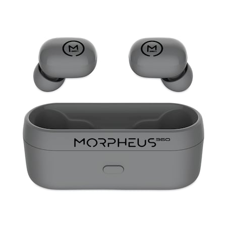Morpheus 360 Spire True Wireless Earbuds Bluetooth In-Ear Headphones with Microphone, Dark Gray TW1500G